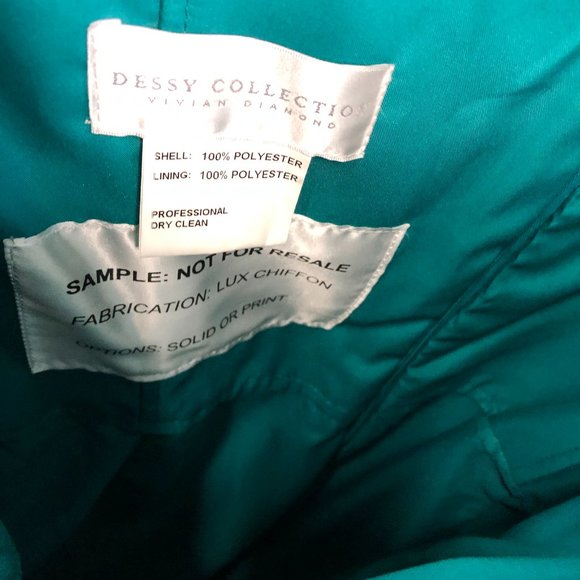 Dessy Strapless Grecian Bridesmaid Chiffon Dress - Picture 6 of 10